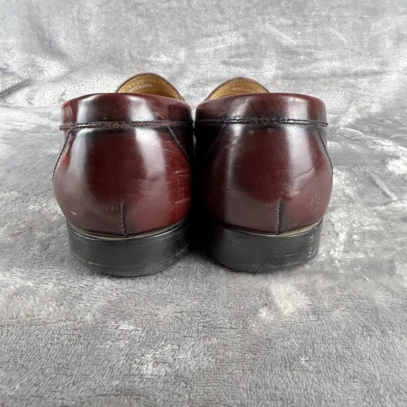 GH Bass Mens Penny Loafers Burgundy Leather Shoes Size 10.5 D Made in Brazil main image 6